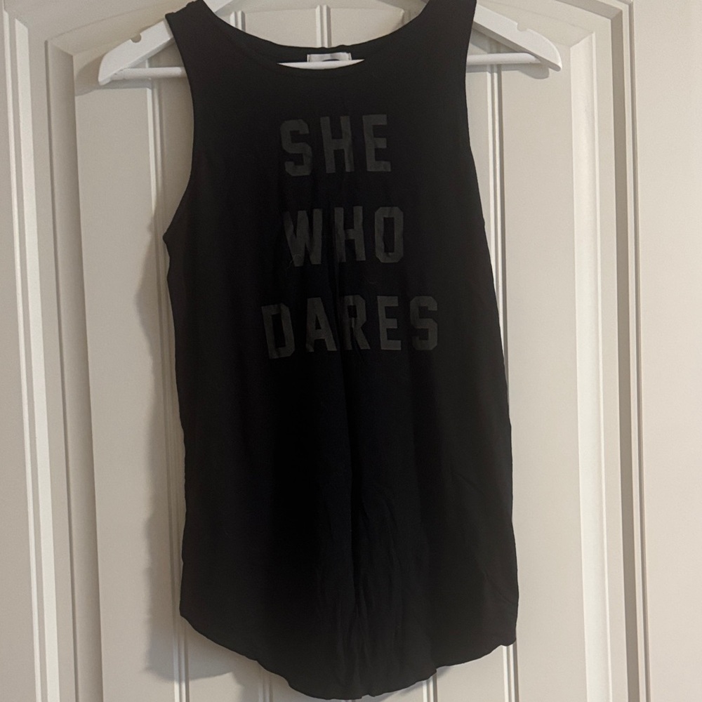 Old Navy Black Graphic Tank Top